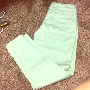Mint skinny jeans